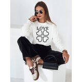 DStreet Sweter damski z nadrukiem CLOVER biały | Shoptok.si