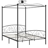  Okvir za krevet s nadstrešnicom crni metalni 160 x 200 cm | Eponuda.ba