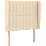  Box spring postelja z vzmetnico krem 90x190 cm blago, (20792143) | Shoptok.si