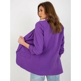 Fashion Hunters Dark purple ruffle jacket by Adely Cene'.'
