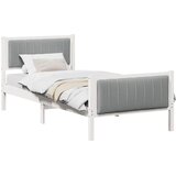  Okvir kreveta s uzglavljem Bijela i svijetlosiva 90 x 200 cm | shoptok.hr