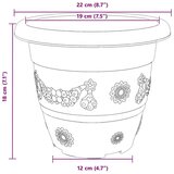  Okrugla saksija za cveće 24 pcs Crna Ø 26 x 21.5 cm Plastika - Crna Ø 22 x 18 cm 24 | shoptok.hr