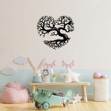 Wallity Zidna dekoracija Heart Tree, 64x70 cm, 1.5 cm, Crna Cene