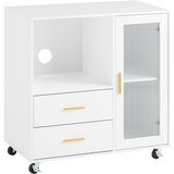 SoBuy Pisarniška omara s predali in kolesi 75x40x76 cm ASK09-W, (22108654) | Shoptok.si