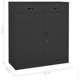 vidaXL Pisarniška omara antracitna 90x40x102 cm jeklo | Shoptok.si