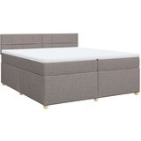 vidaXL Krevet s oprugama i madracem smeđesivi 200x200 cm od tkanine | shoptok.hr