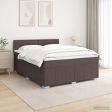  Boxspring krevet s madracem Tamno smeđa 160 x 200 cm Tkanina | shoptok.hr