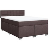 vidaXL Krevet s oprugama i madracem tamnosmeđi 140 x 190 cm od tkanine | shoptok.hr