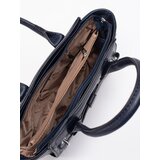 Shelvt Navy blue women's handbag with silver elements | Shoptok.si