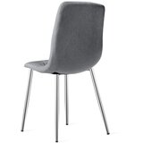 Libra stolica - tamno siva tkanina / kromirane noge x 1 | shoptok.hr