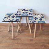 Hanah home 3Shp62 - Beige BeigeNavy BlueBlue Nesting Table (3 Pieces) | ePonuda.com