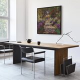  Slika - Claude Monet – A Pathway in Monet\'s Garden 40x40 U crnom drvenom okviru | shoptok.hr