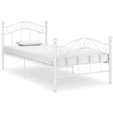 Maison Chic Posteljni okvir - Enojna postelja - Postelja za odrasle bel kovinski 90x200 cm-J6401, (21773044) | Shoptok.si