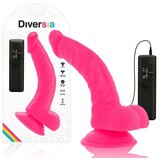 DIVERSIA Vibracijski Penis Flexible Pink (21,5 Cm) | Shoptok.si