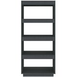 vidaXL knjižna omara za razdelitev prostora siva 60x35x135 cm borovina | Shoptok.si