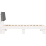  Krevetni okvir s tapiciranim uzglavljem Svijetlo siva Svjetlosiva 211 x 93 x 93 cm | Shoptok.si