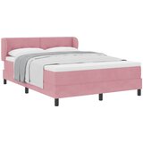  Krevet s opruga kutije Ružičasta 140 x 200 cm Baršun | shoptok.hr
