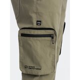 Ombre Men's JOGGER pants with zippered cargo pockets - light olive | Shoptok.si