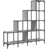  Regal za knjige siva boja hrasta 122x30x132 cm od drva i metala | Eponuda.com