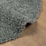  Čupavi moderni tepih s visokim vlaknima zeleni Ø 100 cm | shoptok.hr