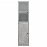  Visoka komoda sa staklenim vratima boja betona 35 x 37 x 142 cm | Eponuda.com