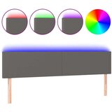  Posteljno vzglavje sivo 160x5x78/88 cm umetno usnje, (20936031) | Shoptok.si