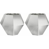  Sadilica 2 pcs Srebrno 75 x 75 x 60 cm Cinkani čelik | shoptok.hr