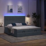 vidaXL Okvir kreveta s madracima tamnosivi 180x200cm baršunasti | shoptok.hr