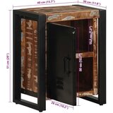 vidaXL Noćni ormarić Višebojni 40x30x51 cm puno drvo, reciklirano | shoptok.hr
