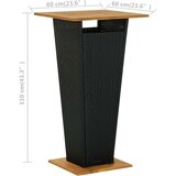  3-dijelni vrtni barski set od poliratana s jastucima crni | shoptok.hr