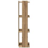 vidaXL Knjižna omara 3-nadstropna artisan hrast 60x30x120 cm inž. les | Shoptok.si