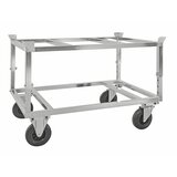 Kongamek transportni voziček za palete, pocinkan, višina 655 - 835 mm, z zavoro | Shoptok.si