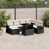 vidaXL 8-dijelni set vrtnih sofa od poliratana s jastucima crni | shoptok.hr