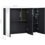vidaXL LED kopalniška omarica z ogledalom 89x14x62 cm | Shoptok.si