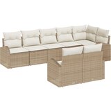 vidaXL 8-dijelni set vrtne sofe s jastučićima bež poli ratan | shoptok.hr