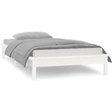  Posteljni okvir bel 75x190 cm trden les, (21073594) | Shoptok.si