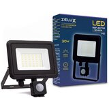 Zelux LED reflektor 30W 2550lm 4000K s PIR senzorjem gibanja IP65 z vododtesnim konektorjem | Shoptok.si