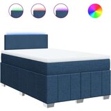 vidaXL Box spring postelja z vzmetnico modra 120x190 cm blago, (21306686) | Shoptok.si