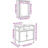  Set namještaja za kupaonicu 2 kom. Smeđa 60 x 30 x 60 cm | shoptok.hr