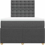  Krevet box spring s madracem tamnosivi 120 x 190 cm tkanina Slike