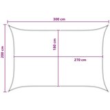 Senčna platna Antracitna in bela 2 x 3 m HDPE, (5000241372) | Shoptok.si