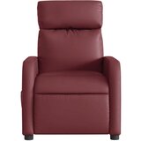 vidaXL Električni masažni naslonjač od umjetne kože crvena boja vina | shoptok.hr