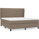  Box spring postelja z vzmetnico taupe 160x200 cm blago, (20896574) | Shoptok.si