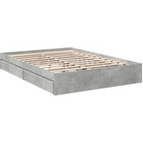  Okvir kreveta s ladicama siva boja betona 150 x 200 cm drveni | shoptok.hr