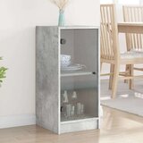 vidaXL Bočni ormarić sa staklenim vratima boja betona 35x37x75 5 cm | shoptok.hr
