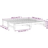  Dnevni ležaj na izvlačenje bijeli 2x(75x190)cm masivna borovina | shoptok.hr