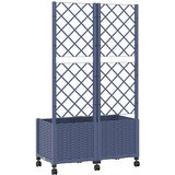  Vrtni saksija s rešetkom i kotačima Plavo Sivo 80 x 40 x 146 cm | Eponuda.com