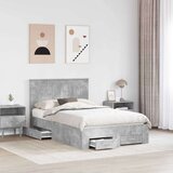  Konstrukcija postelje z vzglavjem Betonsko siva 120 x 200 cm, (5000103289) | Shoptok.si