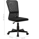 Uredska stolica crna 44 x 52 x 100 cm od mrežaste tkanine | shoptok.hr