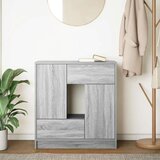  Komoda s predali in vrati, siva sonoma, 70,5x34x74,5 cm | Shoptok.si